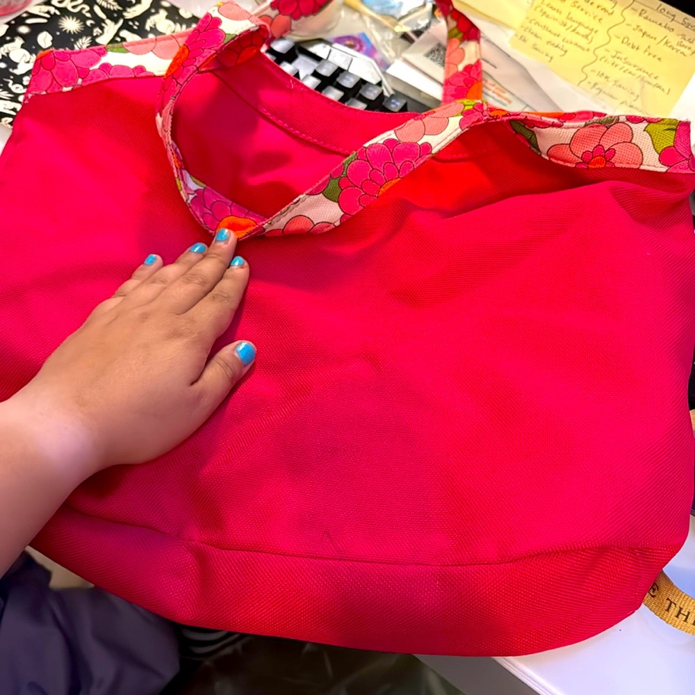 Medium pink tote bag